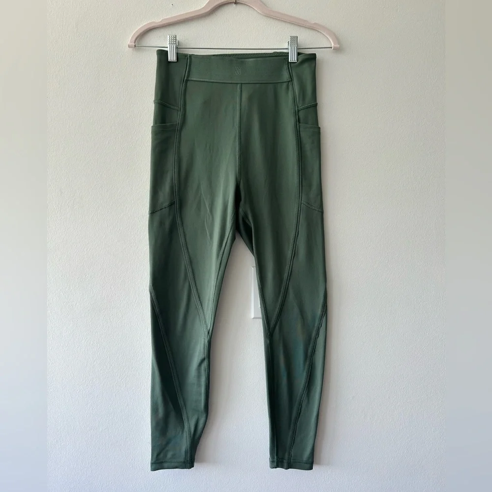 Victoria's Secret Sport Sage Green Sports Bra & Leggings Set Small Medium - Picture 5 of 15